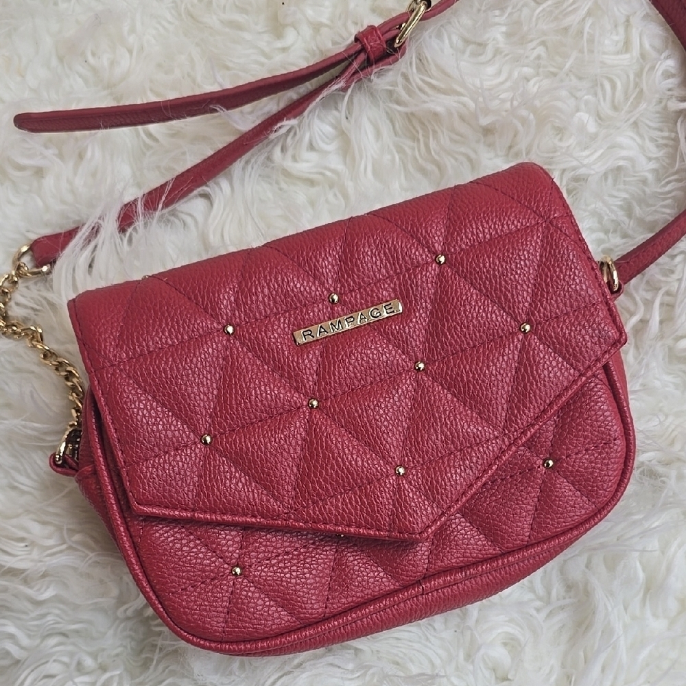 Kate Spade Red Quilted Crossbody Bag with Gold Details - Picture 9 of 9